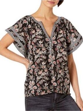 Joie Laurina Flutter Sleeve Cotton Blend Top as